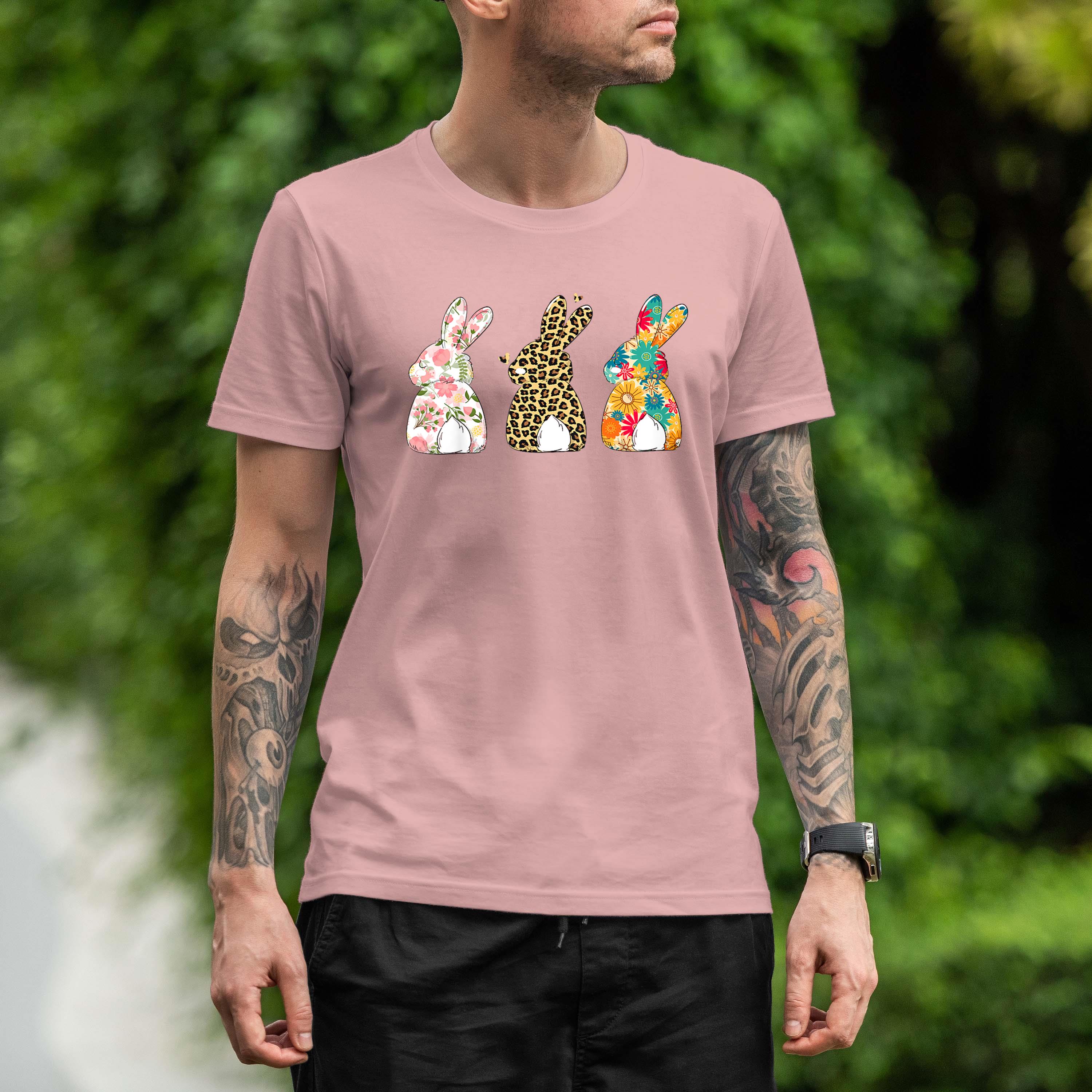 Leopard Bunny And Flower Bunnies Shirt 